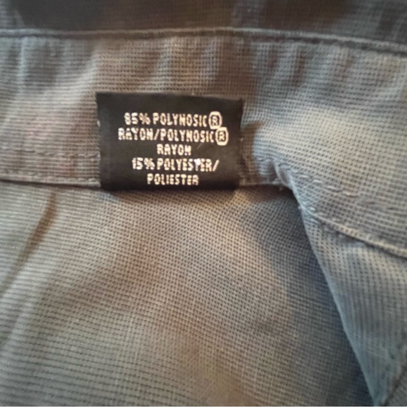 Haggar Mens Button Up Long Sleeve Shirt Green Sz XL - Picture 7 of 16